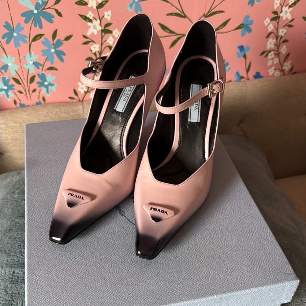 Prada Pink Modellerie Mary Jane Pumps